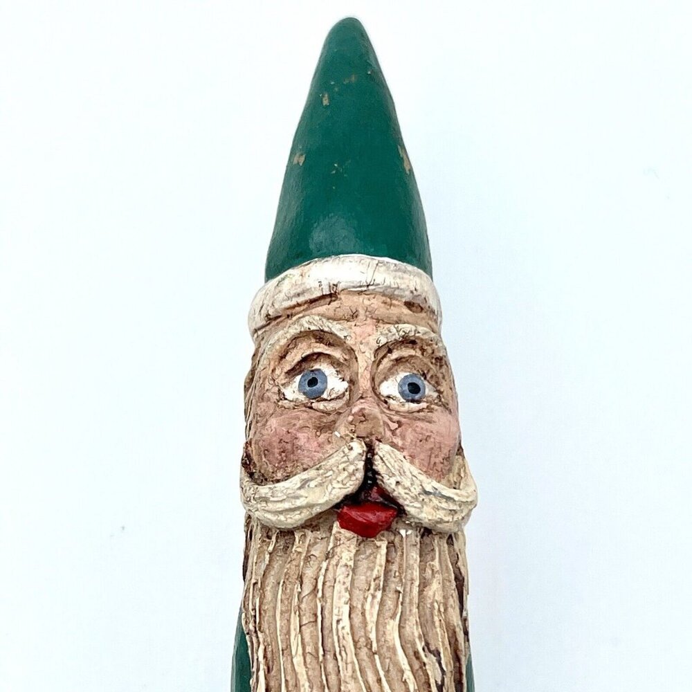 Jim Shore Christmas Pencil Santa Claus Green 1990 11.5” Tall KLE 2509 JS 7 - Picture 5 of 16